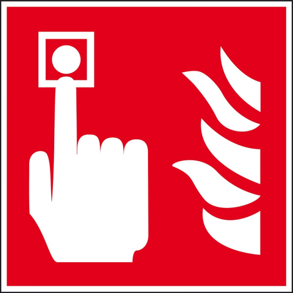 Panneau de protection contre les incendies Eichner "Brandmelder", L x H : 20 x 20 cm, film, autocollant, photoluminescent HI 150, 9225-13011-020
