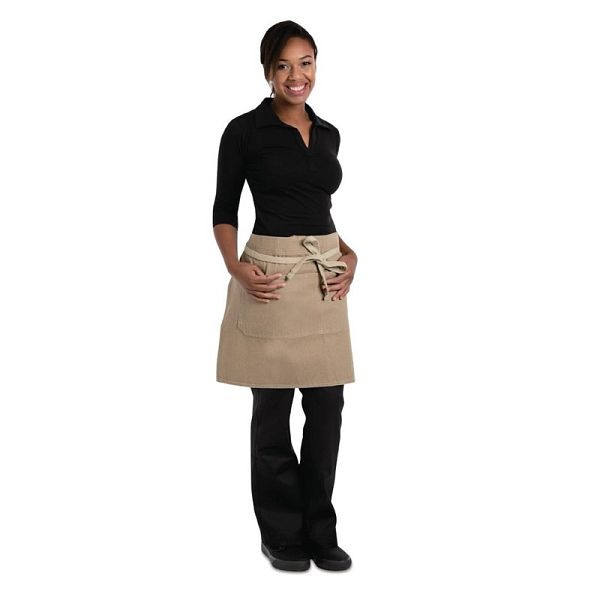 Chef Works Urban Austin Denim tablier demi-bistro beige, BB019