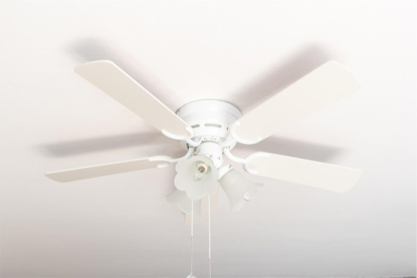 Ventilateur de plafond extra plat Pepeo Kisa Deluxe pales blanches blanc / érable avec éclairage, 105120190