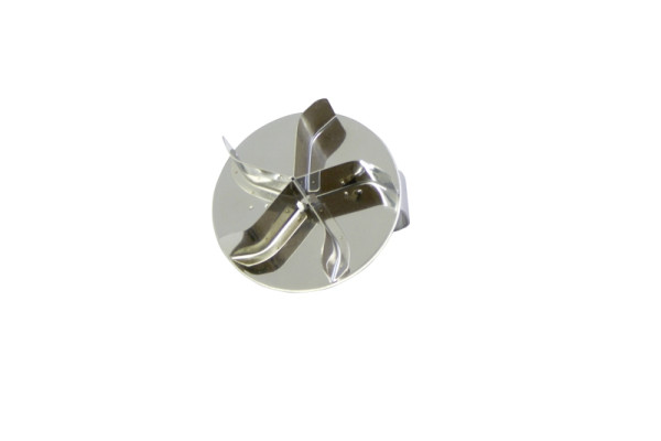 Poussoir à rouleaux Schneider Kaiser en acier inoxydable, grand, sans trou, Ø 8,0 cm, 199580