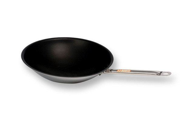 Poêle wok Locher, acier inoxydable, revêtement antiadhésif, 209205