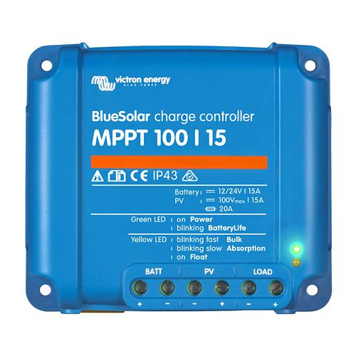 Contrôleur de charge solaire MPPT Victron Energy BlueSolar MPPT 100/20 à 48 V, 1-67-013240, SCC110020170R