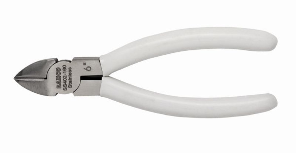 Pince coupante diagonale Bahco, acier inoxydable/inox, magnétique, poignées revêtues de PVC, 160 mm, SS402-160
