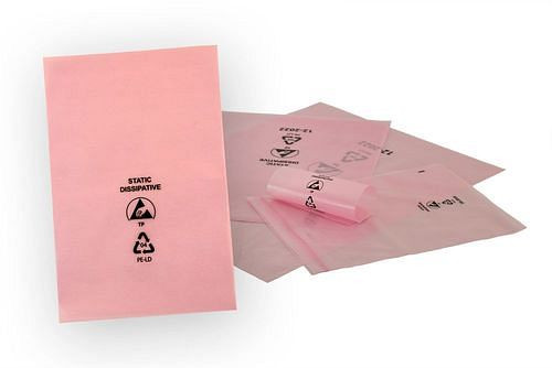 Sachet plat TransPak ESD, 400 x 500 mm, épaisseur 100µ, antistatique, paquet de 100, 299598