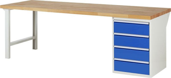 Etabli RAU série 7000 - modèle 7509-1, L2500 x P900 x H890 mm, base système L2500 x P850 x H850 mm, 03-7509A1-259B4M.11