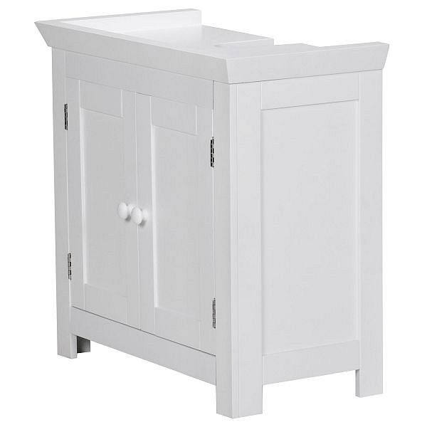 Wohnling Design meuble vasque avec 2 portes blanc, WL1.350