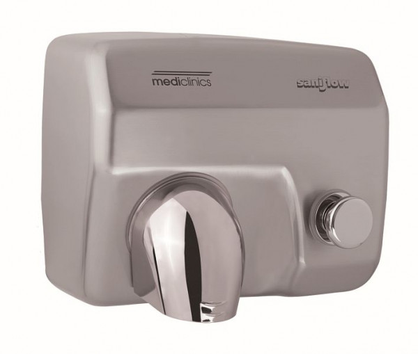 Sèche-mains All Care Mediclinics avec bouton poussoir en acier inoxydable, 12220