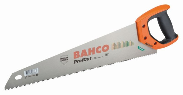 Scie à main Bahco Profcut, 550 mm, 7/8 dents par pouce, pour matériau moyennement grossier, PC-22-GT7