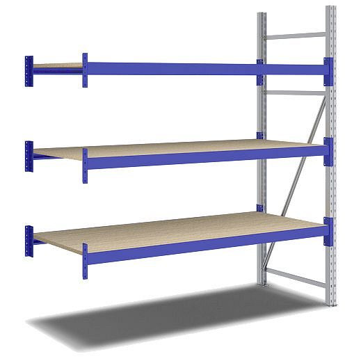 BITO rayonnage grande portée /F2 2000x800x1800 champ complémentaire 3 niveaux aggloméré RAL5010 U, C0350-0283