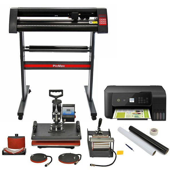 Presse pivotante PixMax Combi 5en1, traceur et imprimante, kit de préparation, 10569
