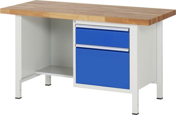 Etabli RAU série 8000 - modèle 8451, L1500 x P700 x H840-1040 mm, base système L1235 x P650 x H800-1000 mm, 03-8451A2-157B4H.11