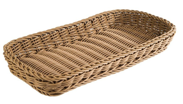 Panier APS -PROFI LINE-, 40 x 20 cm, hauteur: 5 cm, polypropylène, beige, 50901