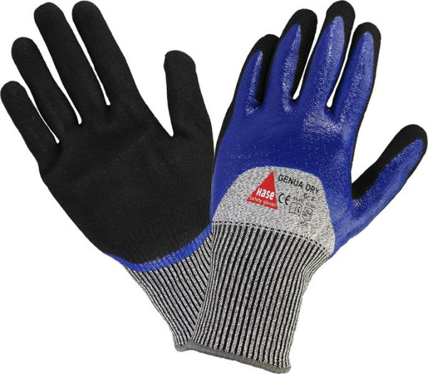 Hase Safety GENUA DRY, Gants de sécurité à 5 prises, résistants aux coupures, taille : 8, UE : 10 paires, 508535-8