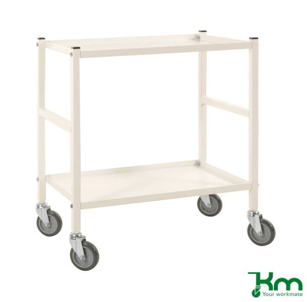 Chariot de table Kongamek, 4 roulettes, Blanc, KM4100