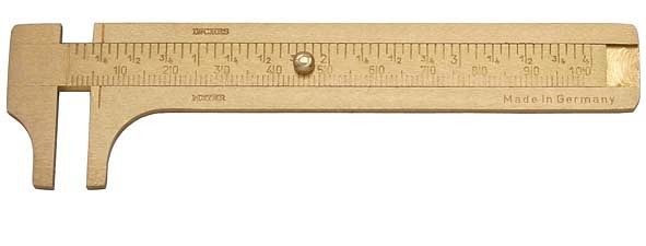 Etrier de poche ELORA en laiton, "taille du bouton", plage de mesure 100 mm, 1519, 1519000000000