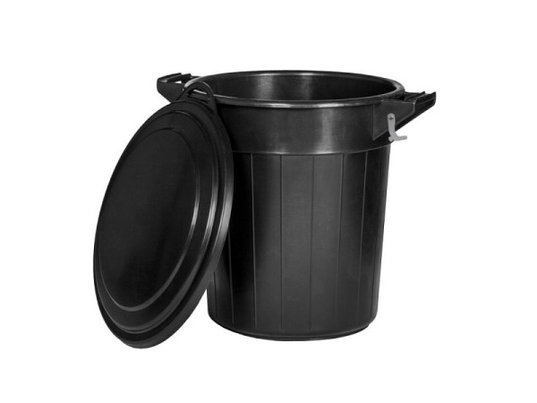Bac d'alimentation universel Growi avec couvercle, capacité d'environ 80 litres noir, 10059620