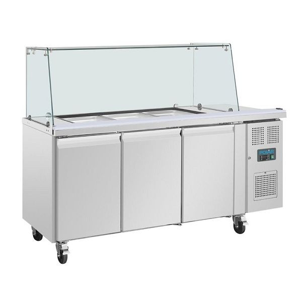Polar Réfrigérateur de comptoir 3 portes Saladette Polar série U, UA018