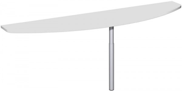 Table à rallonge geramöbel avec pied d'appui, matériel de liaison inclus, réglable en hauteur, 2000x500x680-820, gris clair/argent, N-657253-LS