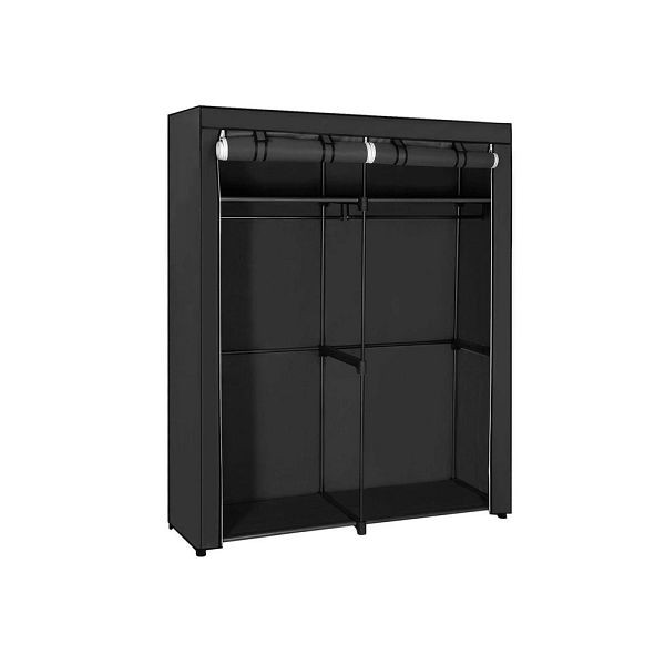 SONGMICS armoire en tissu avec tringles à vêtements noir, RYG02BK