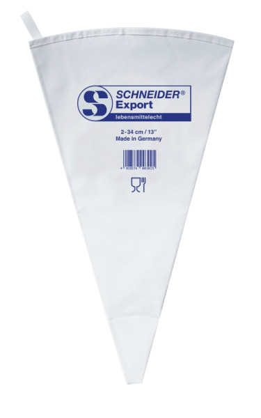 Poche à douille Schneider, 2-34 cm, "Export" en bleu, soudée, 350082