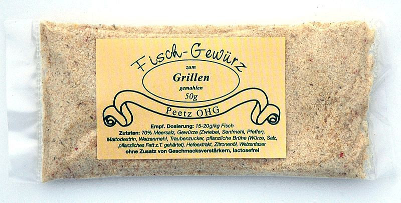 Épices de poisson Peetz, 50 g, pour griller, UE: 5 pièces, 94017