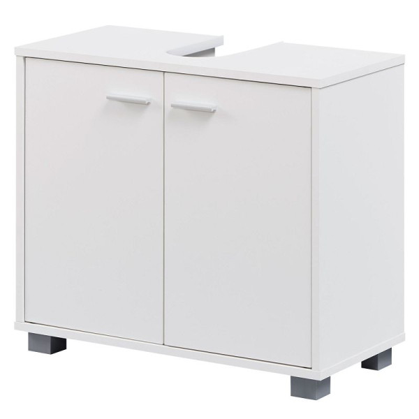 Wohnling Design meuble sous lavabo avec 2 portes blanc, WL1.344
