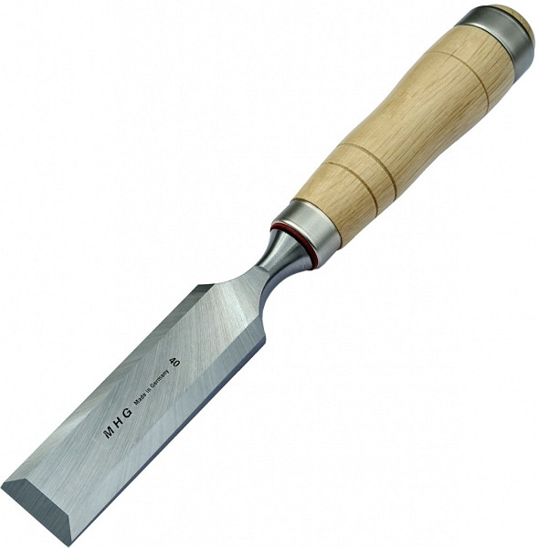 MHG Zimmermannsbeitel mit großem Rundheft Weißbuche, Klinge feingeschliffen, Größe: 40 mm, 1100.40