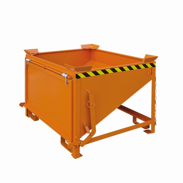 Conteneur silo industriel Eichinger avec grand clapet de décharge, 300 litres orange pur, 20530400000000