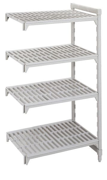 Cambro Camshelving® Premium module complémentaire à fentes, 150 kg par étagère, 4 étagères, 40 x 153,5 x 170 cm, MPA41517V4PKG490