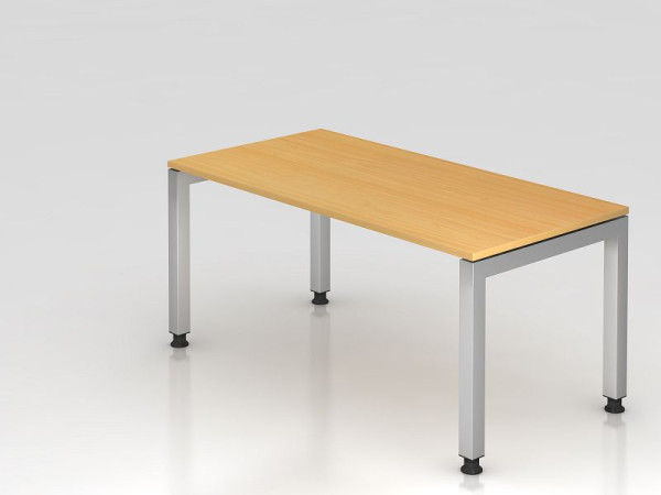 Bureau Hammerbacher pied U carré 160x80cm hêtre, forme rectangulaire, plateau flottant, VJS16/6/S