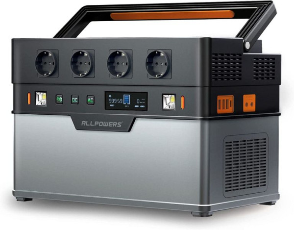Centrale électrique portable ALLPOWERS 1092Wh, stockage d'énergie avec 4x 1500W (pic 3000W), S1500