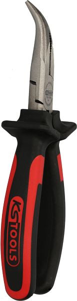 KS Tools Pince à bec effilé ERGOTORQUE, courbée, 210 mm, 115.1019