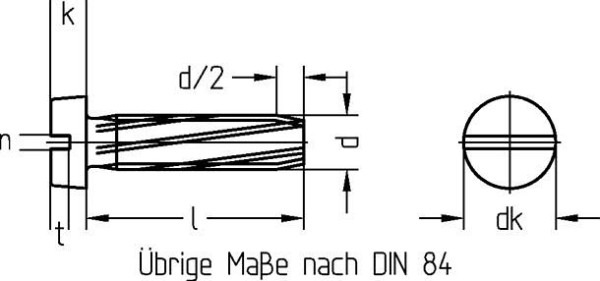 Vis autotaraudeuses Dresselhaus, culasse forme B, DIN 7513, dimensions: M3x6, VE: 2000 pièces, 0610100100300006000001