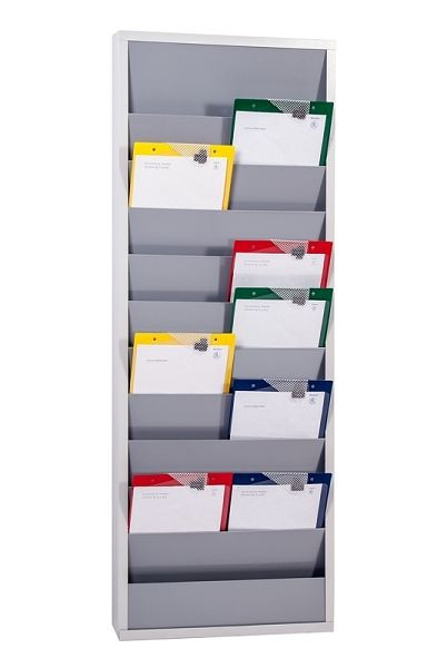 Tableau de planification en métal Eichner pour la zone atelier, deux rangées, gris, 9019-00202-11