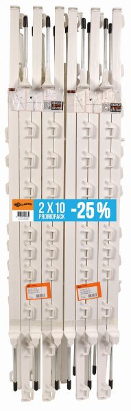 Poteau Gallagher Duopack Vario 1,00 m blanc, paquet de 20, 069330