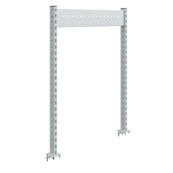 SOFAME 2 colonnes supports H1200 mm avec 1 traverse L 1300 mm, gris clair RAL 7035, W010080111GC