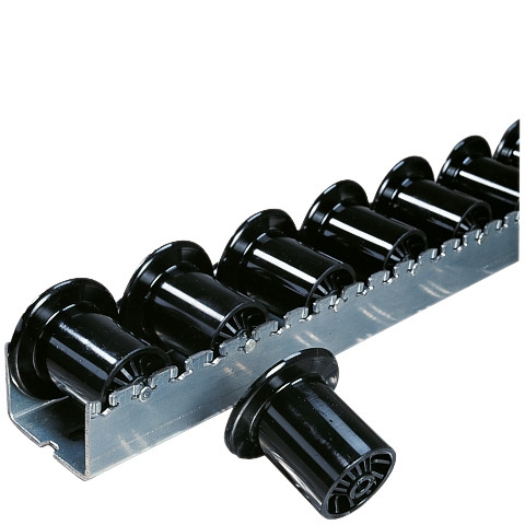 Rail à galets BITO PDS /H83 3600/T 96 galets à bride plastique zingué, C0882-0005