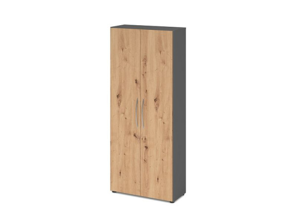 Armoire Hammerbacher 5OH 34, profondeur 6 cm BM graphite/chêne noué, V4100/G/R/BM