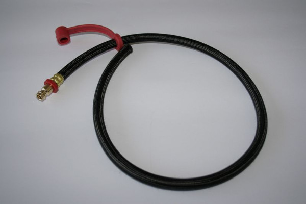 Tuyau ELMAG eau chaude rouge 5,5 mm x1,5 mm complet, avec raccord fileté 0,5 mm pour paquet de tuyaux BINZEL MB 501, 9054313