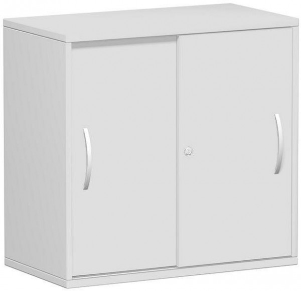 geramöbel panneau supérieur d'armoire à portes coulissantes 25 mm, avec pieds, verrouillable, 800x425x798, gris clair/gris clair, S-382502-LL