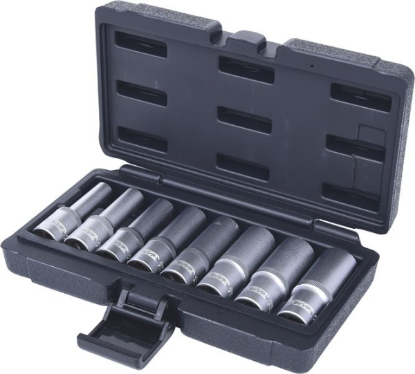 KS Tools Jeu de douilles Torx E 1/2", longues, 8 pièces, E10-E24, 911.4420