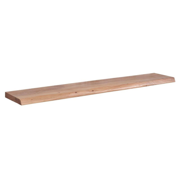 Wohnling Étagère murale avec bord d'arbre en bois d'acacia massif 140 cm, étagère murale flottante design, étagère murale en bois massif, étagère suspendue style maison de campagne, WL6.516