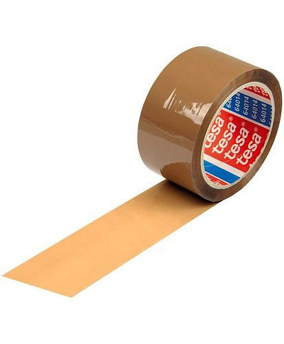 ruban adhésif tesa PP 64014, 50 mm de large x 66 m, épaisseur 45µ, marron, paquet : 36 rouleaux, 299498