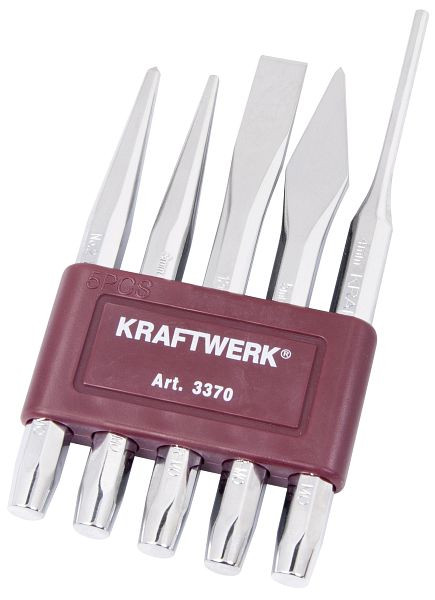 Jeu de poinçons à goupilles burin Kraftwerk, 5 pièces, 3370