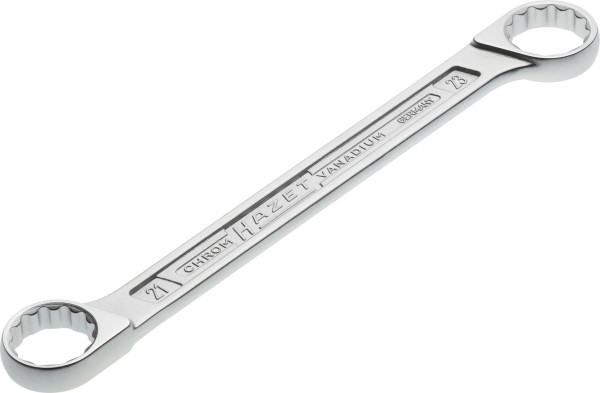 Clé à anneau double Hazet, profil de traction double hexagonal extérieur, 21x23mm, 610N-21X23