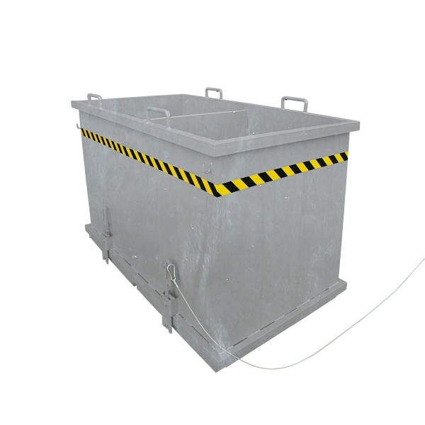Système de tri de conteneurs à fond rabattable Eichinger Industry, 2x900 litres gris anthracite, 20360100000096