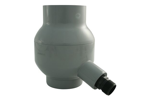 Collecteur de pluie Marley Rainboy avec système de filtration et arrêt de trop-plein, DN 87-105 gris, 074542