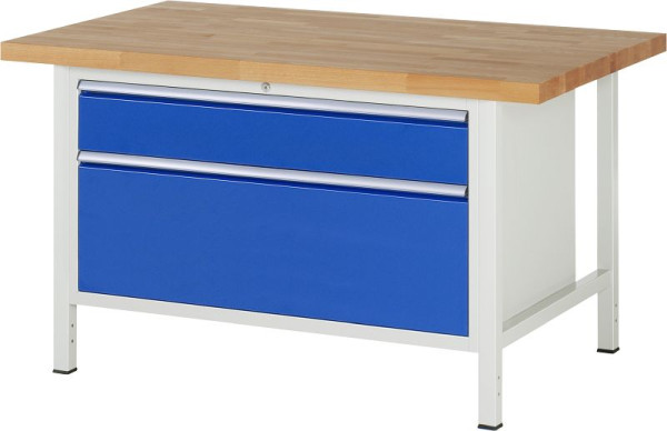Etabli RAU série 8000 - modèle 8356, L1500 x P900 x H840-1040 mm, base système L1235 x P850 x H800-1000 mm, 03-8356A2-159B4H.11