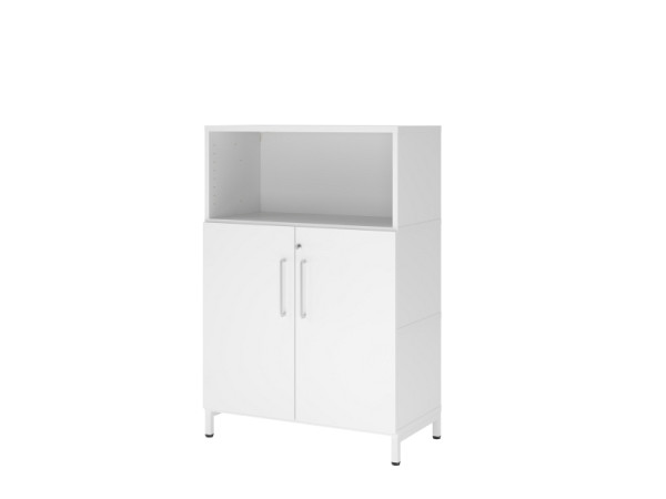 Hammerbacher étagère/portes, 3OH, base, blanc/blanc, VFW38T2KU/W/W/BS