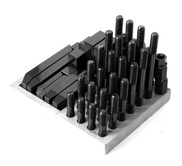 Jeu de serrage MACK dans un support en bois, 58 pièces, filetage de serrage M20, écrous en T 22 mm, 11-PKS-M20